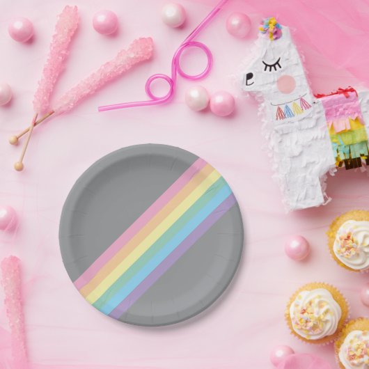 Stormy Sky & Rainbow Paper-Teller Pappteller (Party)