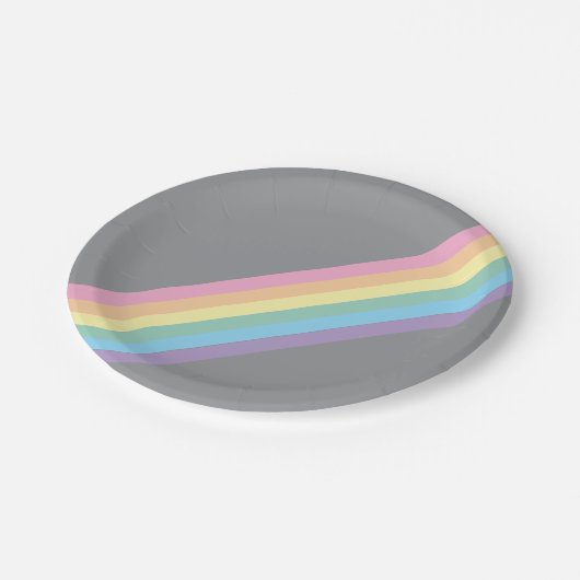 Stormy Sky & Rainbow Paper-Teller Pappteller (Schrägansicht)