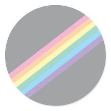Stormy Sky & Rainbow Round Stickers