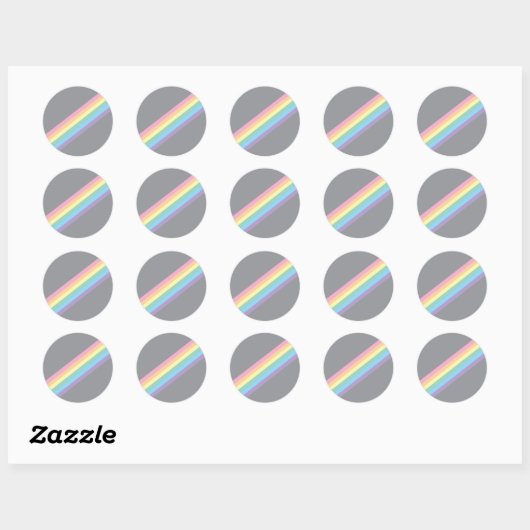 Stormy Sky & Rainbow Round Stickers (Blatt)