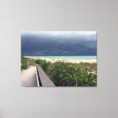 Stormy Sky über dem Aqua Sea Leinwanddruck (Vorderseite)