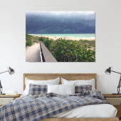 Stormy Sky über dem Aqua Sea Leinwanddruck (Insitu (Schlafzimmer))