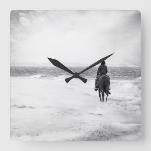 Stormy Times - Quadratische Wanduhr