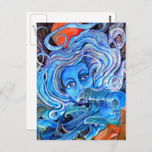 Stormy Waters Postcard Postkarte (Vorne/Hinten)