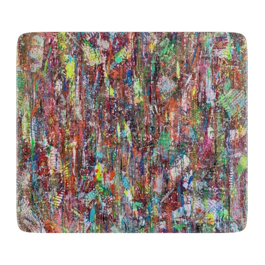 Stormy Weather 6 x 7 Deko Glass Cutting Board Schneidebrett (Vorderseite)