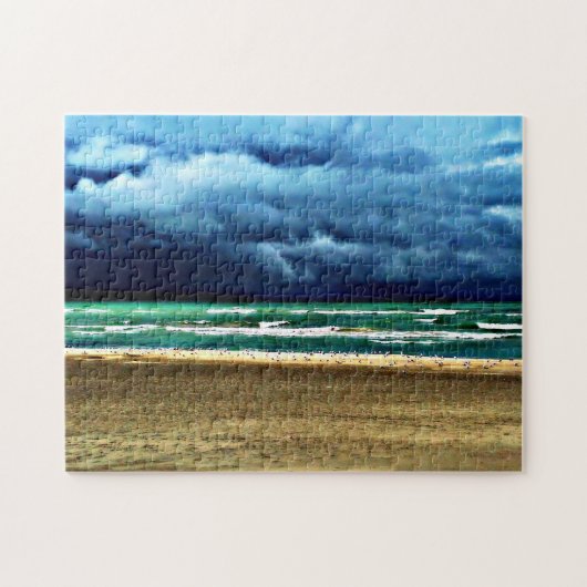 Stormy Weather Beach Scene Puzzle (Horizontal)