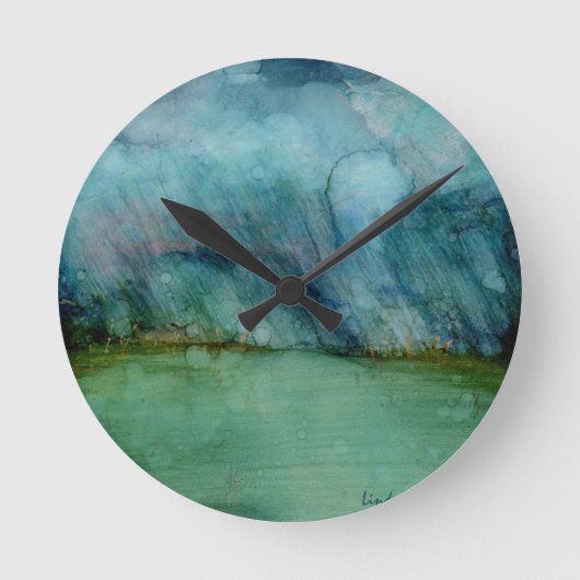 Stormy Weather Runde Wanduhr (Vorderseite)