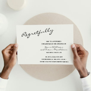 Stornierte Hochzeitspostkarte Postkarte