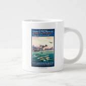 Storniertes Float Flugzeug Werbeplakat Jumbo-Tasse (Rechts)