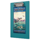 Storniertes Flugboot-Werbeplakat Klemmbrett (Links)