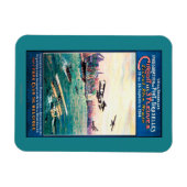 Storniertes Flugboot-Werbeplakat Magnet (Horizontal)