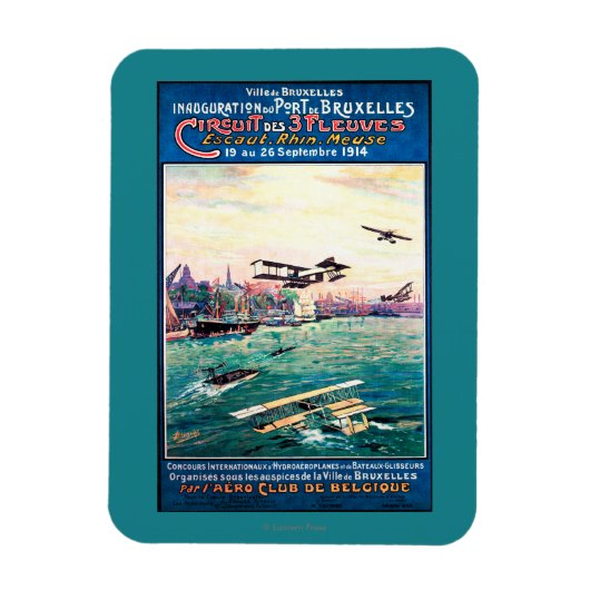 Storniertes Flugboot-Werbeplakat Magnet (Vertikal)