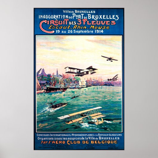 Storniertes Flugzeug-Werbeplakat Poster (Vorne)