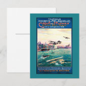 Storniertes Flugzeug-Werbeplakat Postkarte (Vorne/Hinten)