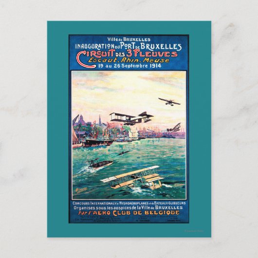 Storniertes Flugzeug-Werbeplakat Postkarte (Vorderseite)