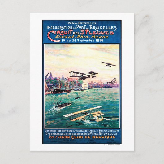 Storniertes Flugzeug-Werbeplakat Postkarte (Vorderseite)