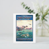 Storniertes Flugzeug-Werbeplakat Postkarte (Stehend Vorderseite)