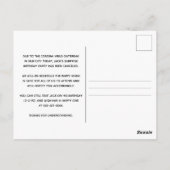 Stornierung des Whiskey Label-Party Postkarte (Rückseite)