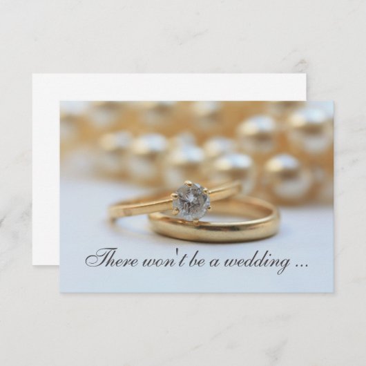 Stornierung einer Hochzeit Ankündigung (Vorne/Hinten)