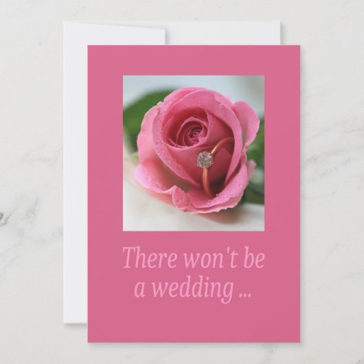 Stornierung einer Hochzeit Ankündigung (Vorderseite)