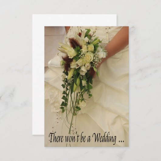 Stornierung einer Hochzeit Ankündigung (Vorne/Hinten)