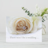 Stornierung einer Hochzeit Ankündigung (Stehend Vorderseite)