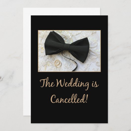 Stornierung einer Hochzeit Ankündigung (Vorne/Hinten)