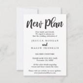 Stornierung einer Hochzeit - Zurückgestellt - Ände Einladung (Vorderseite)