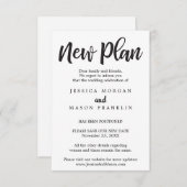 Stornierung einer Hochzeit - Zurückgestellt - Ände Einladung (Vorne/Hinten)