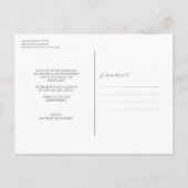 Stornierung oder Verzögerung von Ereignissen Ankündigungspostkarte (Rückseite)