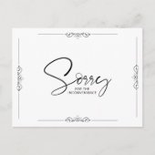 Stornierung oder Verzögerung von Ereignissen Ankündigungspostkarte (Vorderseite)