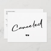 Stornierung schwarz-weiß postkarte (Vorne/Hinten)