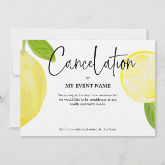 Stornierung von Ereignissen aufgrund von COVID-19 Einladung