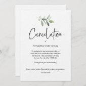 Stornierung von Ereignissen - COVID 19 Einladung (Vorne/Hinten)