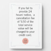 Stornierungsankündigung für Salon oder Wellness-Ce Fotoplatte (Vorderseite)