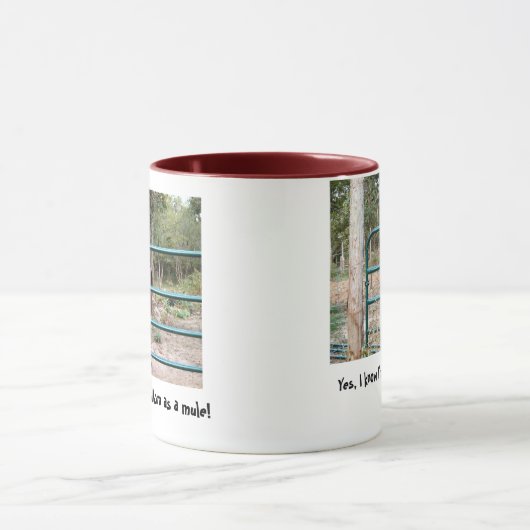 Störrisch als Maultierwecker-Tasse Tasse (Zentrum)