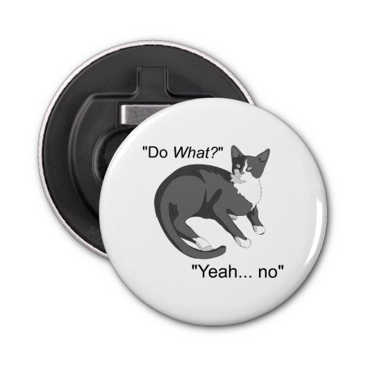 Störrische Katze Flaschenöffner (Vorderseite)