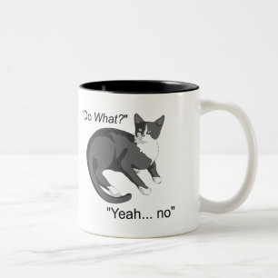 Störrische Katze Zweifarbige Tasse