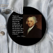Störrische Sachen John Adamss "Tatsachen sind" Button (Beispiel)