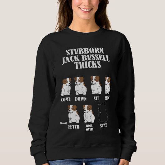 Störrischer Jack-Russell-Terrier-Hundetrick Sweatshirt (Vorderseite)