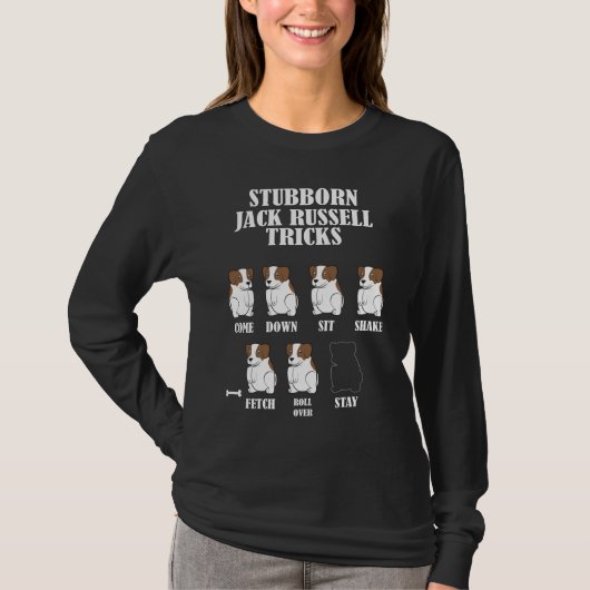 Störrischer Jack-Russell-Terrier-Hundetrick T-Shirt (Vorderseite)