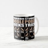 Störrischer Pudel-Trickentwurf Kaffeetasse (VorderseiteRechts)