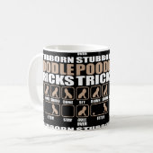 Störrischer Pudel-Trickentwurf Kaffeetasse (Vorderseite Links)