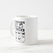 Störrischer sibirischer Schlittenhund betrügt Kaffeetasse (Vorderseite Links)