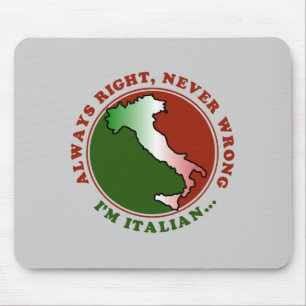 Störrisches italienisches lustiges Mousepad