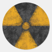 Störstrahlungssymbol Runder Aufkleber (Vorderseite)