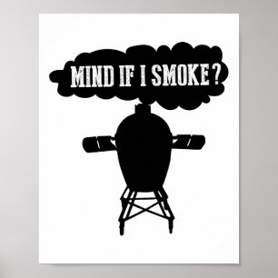 Stört es, wenn ich lustigen BBQ-Grill-Ei-Raucher S Poster
