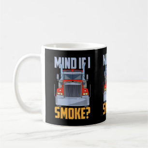 Stört es, wenn ich rauche Sattelschlepper LKW-Fahr Kaffeetasse
