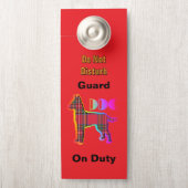 Stört nicht /bitte klopfen /Schutzhund roter Diens Türanhänger (Auf Knauf)