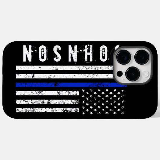 Störte amerikanische Flagge im Polizeistil Persona Case-Mate iPhone Hülle (Rückseite (Horizontal))